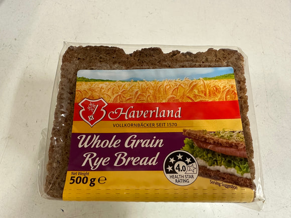 Haverland whole Grain Rye Bread 500g