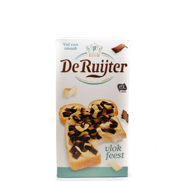 De Ruijter Milk & White Chocolate Flakes 300gr