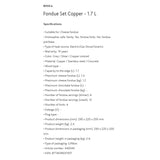 Boska Fondue Set Copper 1.7L