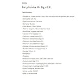 Boska Party Fondue Mr Big 6.5L
