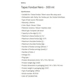 Boska Tapas Fondue Set Nero 300ml