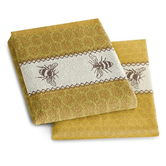DDDDD Tea or hand towel bees yellow