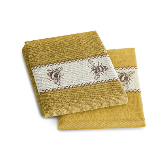 DDDDD Tea or hand towel bees yellow