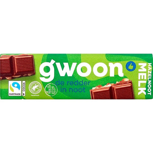 G'woon Hazelnut Chocolate Bar 100g