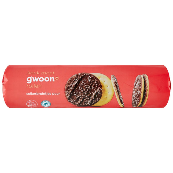 G’woon Sugared Chocolate Cookies Dark 400g