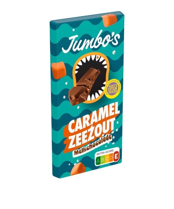 Jumbo's chocolate bar milk – caramel sea salt 140g