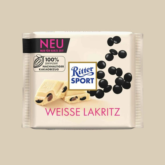 Ritter Sport White Chocolate with Licorice 100g