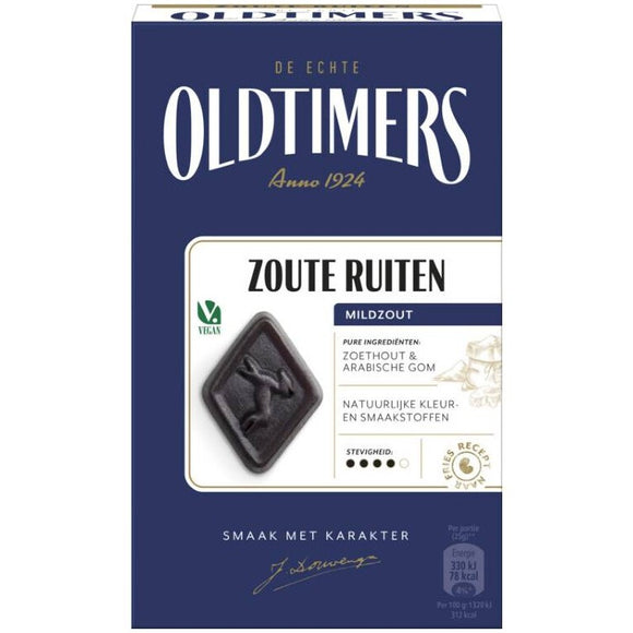 Oldtimers Liquorice Hindelooper Ruitjes 225g