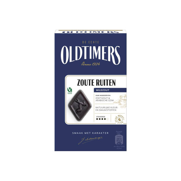 Oldtimers Liquorice Hindelooper Ruitjes 225gr