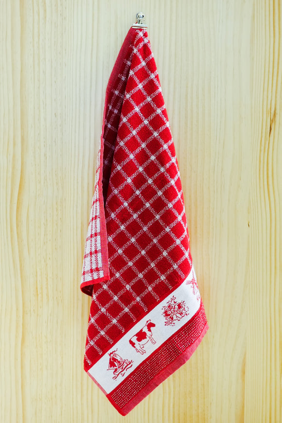 DDDDD Hand Towel Dutchie Red Kitchen