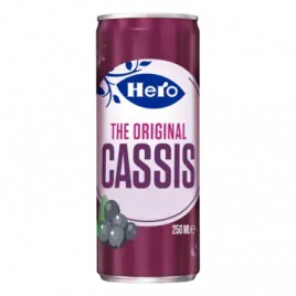 Hero cassis in tin 250ml